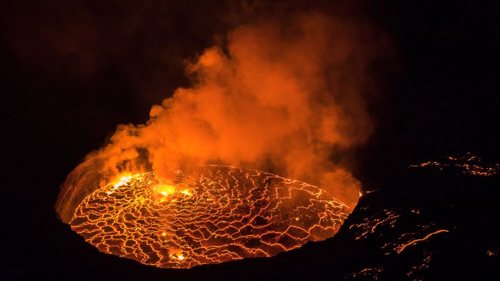 Nyiragongo Volcano in Virunga National Park Congo Drc